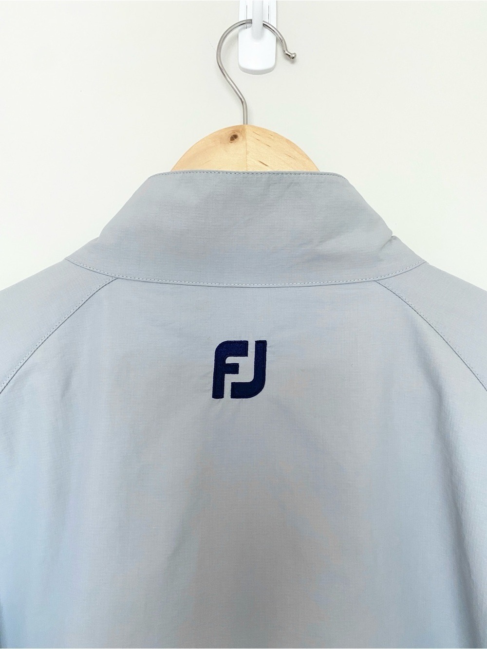 Footjoy 1/2 Zip Wind Jacket Long Sleeve Lined Navy/Grey Men Size S - Picture 4 of 12